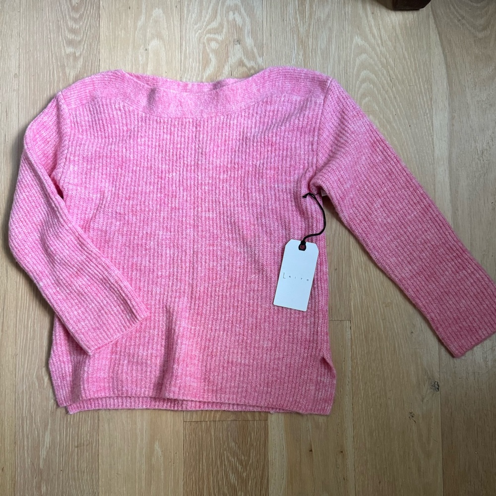 Leith Nordstrom pink heather sweater size XS NWT